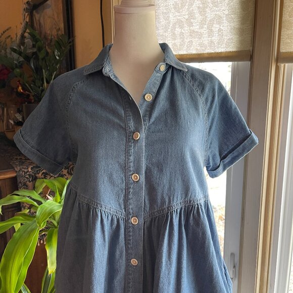 Pact Blue Mini Dress - Picture 8 of 9